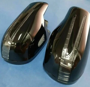 TWO ARROW LED BLACK DOOR MIRROR COVERS FOR 2002-2005 MERCEDES BENZ R230 SL - Picture 1 of 7