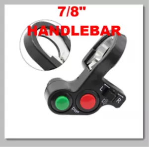 Cuerno de bicicleta ATV 7/8" ~ luces ~ Señales de giro botón de encendido/apagado - Imagen 1 de 11