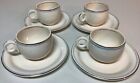 Homer Laughlin Vintage Demi Cups And Saucers Set Of 4 Eggshell M41 N5