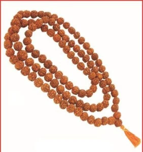 ORIGINAL PANCHMUKHI RUDRAKSHA JAPA MALA ROSARY (108 +1) YOGA PRAYER MEDITATION - Picture 1 of 1