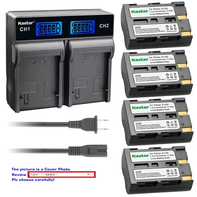 Быстрое зарядное устройство для аккумулятора Kastar с жидкокристаллическим дисплеем для Konica Minolta NP-400 и Dimage A1 Dimage A2 - Изображение 1 из 4