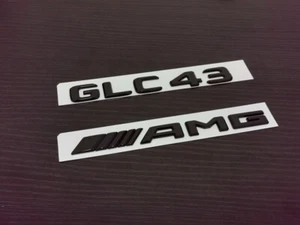 Gloss Black GLC43 AMG logo Trunk emblem badge For Mercedes-Benz GLC43 X253 C253 - Picture 1 of 3