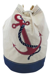 Bolsa de playa / Mochila con motivo de anclaje bolsa de algodón Ø=30 cm - Imagen 1 de 2