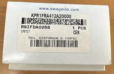 Swagelok KPR1FRA412A20000 Regulator Diaphragm Stainless Steel 0-100 PSI Sealed - Image 1 of 4