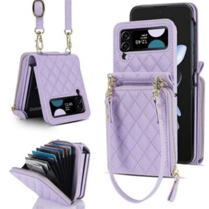 Funda tipo billetera con soporte para tarjeta correa a prueba de golpes para Samsung Galaxy Z abatible 3 4 5 - Imagen 1 de 84