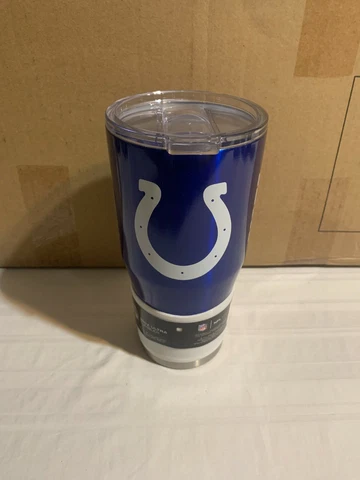 Indianapolis Colts NFL 30oz Blue Tumbler Cup Mug Boelter Brands New Cover