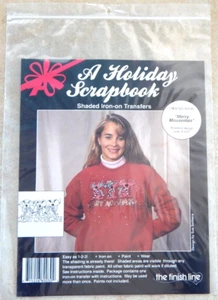 1990 The Finish Line SHADED Iron-on Transfer MERRY MOUSEMAS to Paint Reusable - Picture 1 of 3