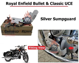 Royal Enfield "Bullet & Classic UCE" Silver "Sumpguard" - Picture 1 of 10