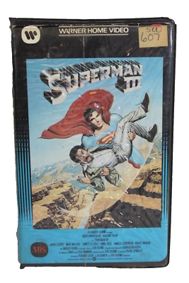 Superman III VHS Warner Home Video Clamshell Christopher Reeve Richard Pryor Foto 1 de 4