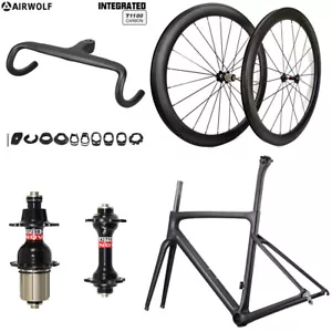 AIRWOLF 2023 T1100 Carbon Rennrad Rahmen Laufradsatz Lenker 700*25c Ultraleicht - Bild 1 von 24