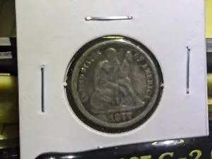 1877 Seated Liberty "Love Token" Dime - Picture 1 of 8