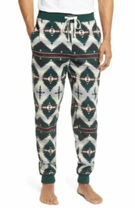 Polo Ralph Lauren Sweatpants PJ Lounge Jogger Mens MEDIUM Green White Aztec NEW - Picture 1 of 6