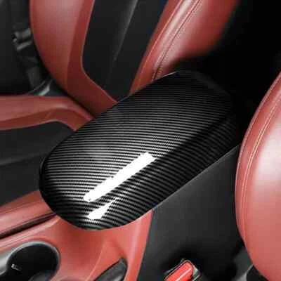 Cubierta de reposabrazos de consola central ABS de carbono almohadilla alfombrilla para Hyundai Veloster Foto 1 de 4