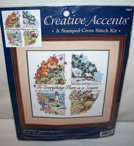 Creative Accents Stamped Cross Stitch Kit ALL SEASONS by Karen Avery #7927 NEW - Picture 1 of 2