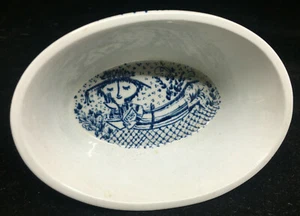 Bjorn Wiinblad Nymolle Denmark Cigarette Small Oval Dish 3021-256 Navy Blue - Picture 1 of 6
