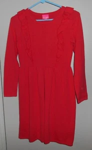 LILLY PULITZER RED GIRLS EUNICE DRESS SIZE 12/14 LONG SLEEVE - Picture 1 of 4