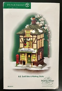 Dept 56 Dickens' Village AG Scott Cappelli e bastoncini da passeggio ritirati con figurina bonus - Foto 1 di 16