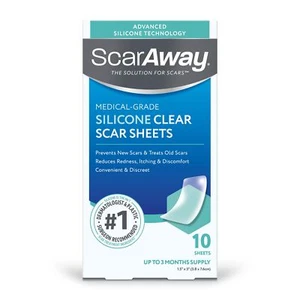 Advanced Clear Silicone Scar Sheets Medical Grade Silicone Strips 1.5" x 3" S... - Picture 1 of 8