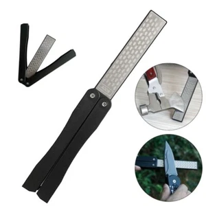 Tragbarer doppelseitiger Klapp Taschenschärfer Diamant Messer Schärfstein Werkzeug - Bild 1 von 13