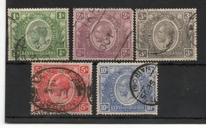 Kenia y Uganda 1922 KGV 1/- a 10s valores - usado - Imagen 1 de 1