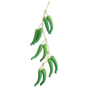 Cadena de pimientos serranos verdes artificiales - Imagen 1 de 6