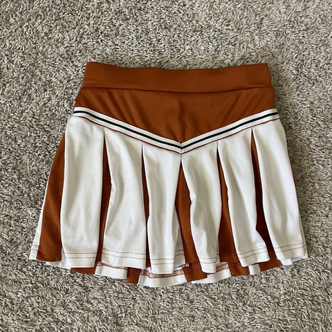 UT Texas Longhorns Skirt Girls Medium 7-8 Burnt Orange White Hidden Shorts Cover