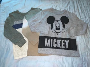 3 SHIRTS TODDLER  L. S.   DISNEY mickey 5T, GARANIMALS t-rex 5T, OSH KOSH 5T - Picture 1 of 13