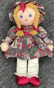 1995 Vintage Sweetie Mine Rag Doll Blond Braids Original Hang Tag - Picture 1 of 8
