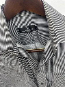 Bugatchi Uomo Hemd Herren S Nadelstreifen Nahtmuster vorne Langarm - Bild 1 von 8