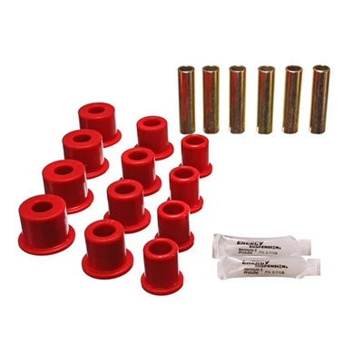 Conjunto de bucha Energy Suspension 42134R mola de folha; Vermelho; Traseiro; Mola completa - Imagem 1 de 4