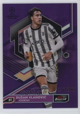 2022-23 Finest UEFA Club Competitions Purple Refractor /299 Dusan Vlahovic Dušan - Image 1 of 2