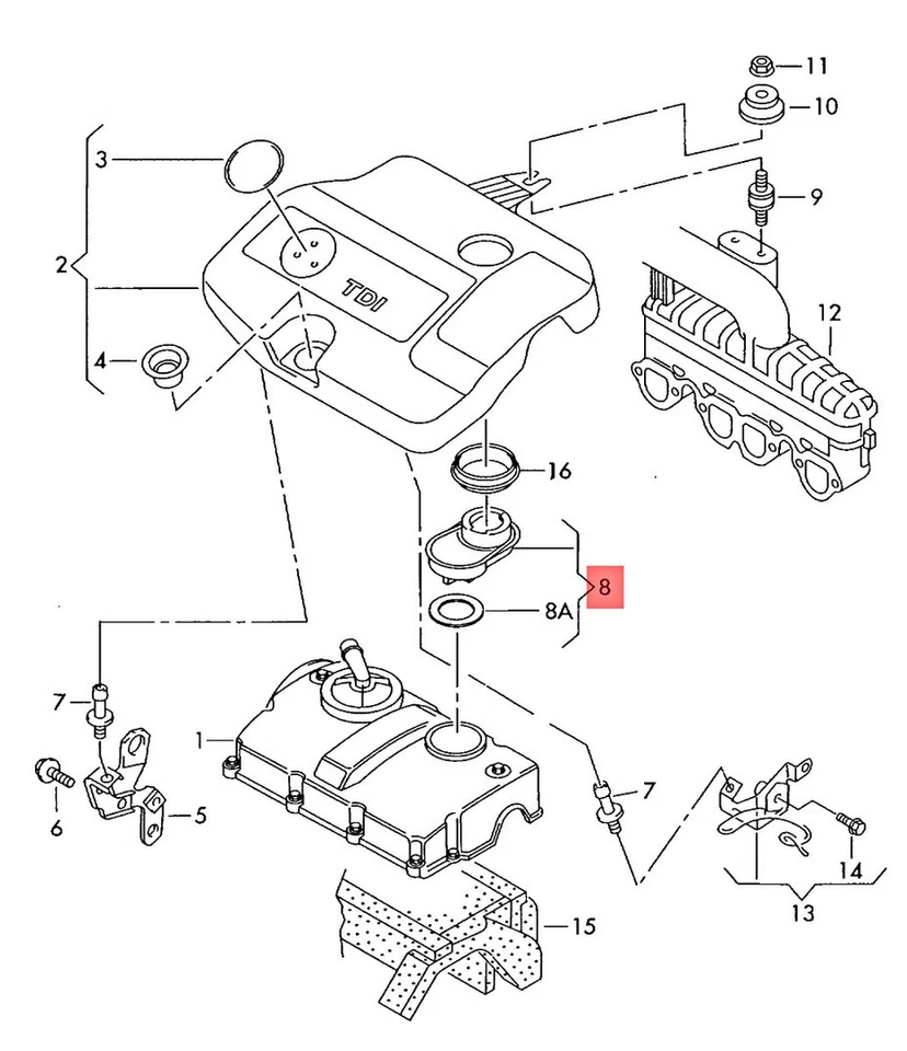Adaptador Original VW SEAT Sharan Syncro 4Motion Alhambra SEAT 7M6 7M3103179 Foto 1 de 1
