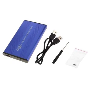 USB2.0 IDE Externe 2,5" SSD HDD Boîtier de Disque Dur Ordinateur Portable Disk Case Bleu - Photo 1/6