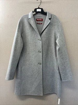 MAX MARA STUDIO 100% Wool Grey Coat, Women's US Sz 14 D1124307 - Image 1 of 4