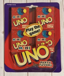 2004 Mini Uno Party Favor Travel Card Game (4 Pack) Brand New Sealed - Rare - Picture 1 of 11