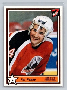 1990-91 7th Inning Sketch OHL #114a Pat Peake Detroit Ambassadors - Foto 1 di 2