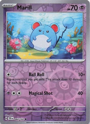 Marill SV05: Temporal Forces 064/162- NM - Reverse Holo - Image 1 of 2
