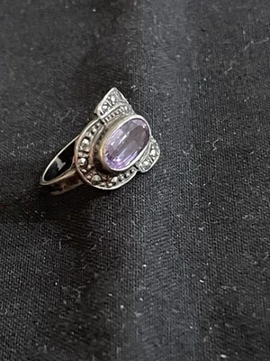 Anello inizio 900 in Argento e Rosa di Francia - Immagine 1 di 4
