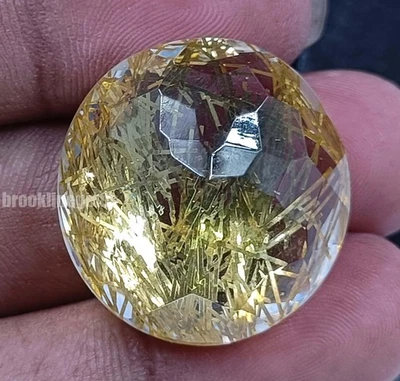 53.95 Ct Golden Rutilated Quartz Oval Cut EGL Certified Loose Gemstone 5AST - Image 1 of 4