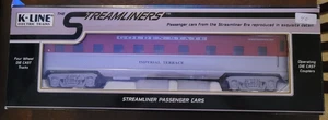 K-LINE Imperial Terrace Golden State Streamliner Passenger Car    NIB  - Picture 1 of 7