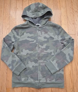 Cat & Jack Sherpa Lined Jacket Size M 8/10 Hooded Camouflage Green - Picture 1 of 6
