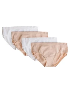 Girls' Seamless Bikini Brief (Pack 4) Underwear, Sand/White 4-pack, X-Large US - Picture 1 of 1