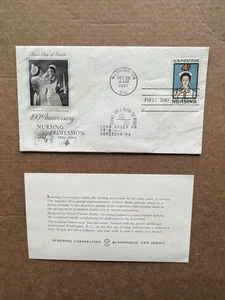 US 1961 FDC Set +Nurse Profession#1190 +Schering Co Card +ArtCraft Cachet - Picture 1 of 2