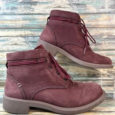 Botas Kodiak Talla 6M Borgoña Impermeables Cuero Tobillo Con Cordones Informales Combate Foto 1 de 4