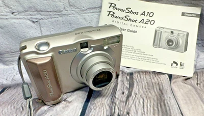Canon PowerShot A20 2.1 3x Digital Digicam Camera With Manual TESTED Vintage - Image 1 of 4