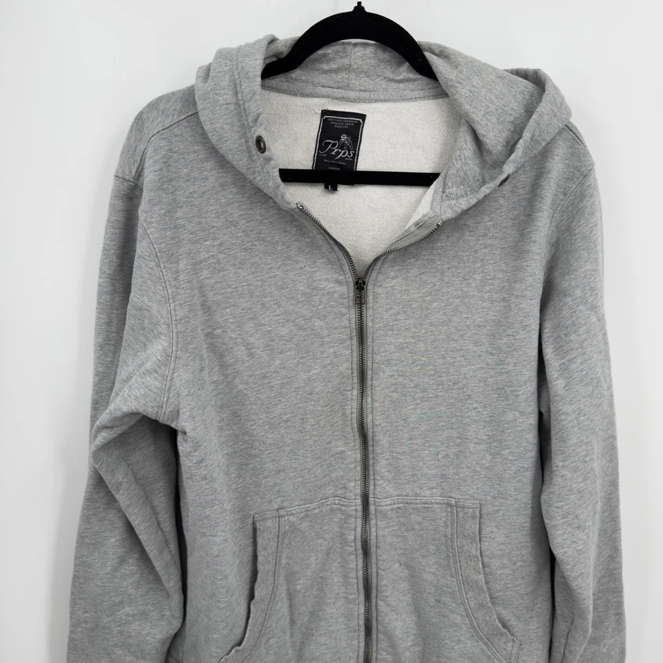 PRPS Sudadera con Capucha de Algodón Pesado con Cremallera Unisex De Gran Tamaño Para Hombres L Ropa de Calle Sudadera Foto 1 de 4