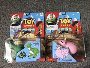 Disney Pixar Toy Story REX Glow in Dark and Hamm pop up coin auto-deposit NIB - Picture 1 of 5