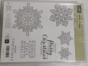 Stampin Up Stempelset, Flurry of Wishes, gebraucht, ausgemustertes Photopolymer - Bild 1 von 2
