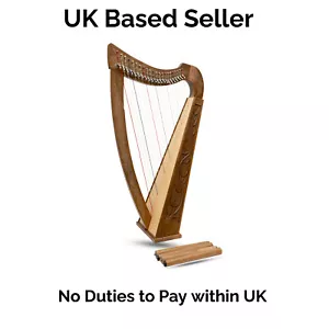 Irish Harp Muzikkon 22 String Boru Walnut Harp Wood, Extra string & bag, UK - Picture 1 of 8