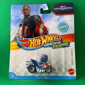 new 2025 HOT WHEELS marvel RACER VERSE die cast CAPTAIN AMERICA sam wilson BRAVE - Picture 1 of 3
